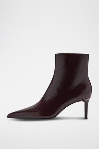 Bottines pointues à talon - Bordeaux