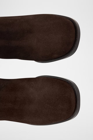 Bottes suède talon - Marron