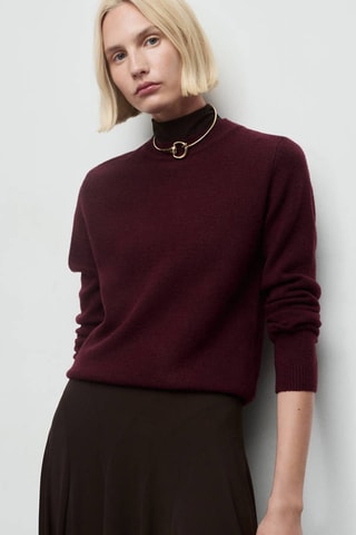 Pull en maille moyenne - Rouge