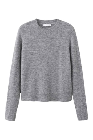 Pull-over maille laine mélangée - Gris