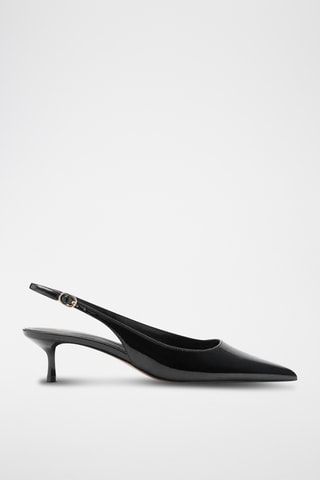 Chaussures vernies talon kitten heel - Noir