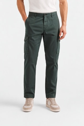 Pantalon cargo en lin - Vert foncé - Harmont & Blaine