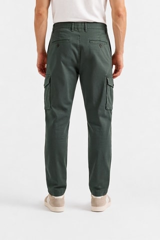 Pantalon cargo en lin - Vert foncé - Harmont & Blaine