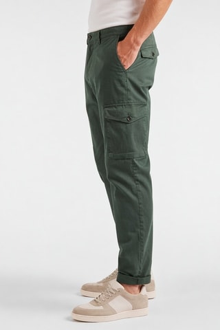 Pantalon cargo en lin - Vert foncé - Harmont & Blaine
