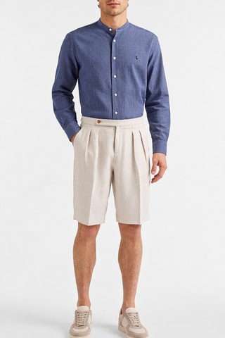 Chemise regular en lin - Bleu - Blaine