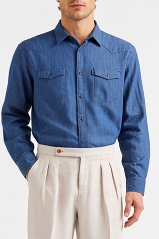Chemise en lin - Bleu - Blaine
