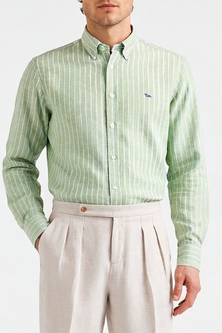 Chemise en lin - Vert - Harmont&Blaine
