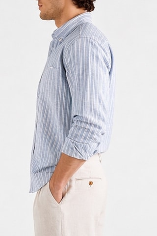 Chemise en lin - Bleu - Harmont&Blaine
