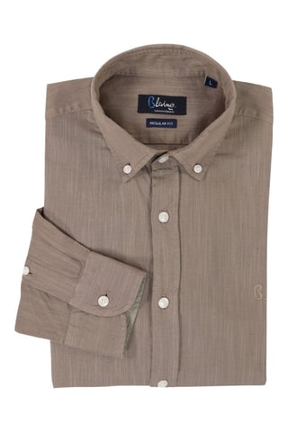 Chemise regular en lin - Taupe - Blaine