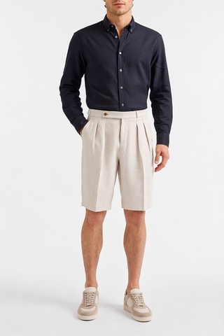 Chemise regular en lin - Bleu marine - Harmont & Blaine