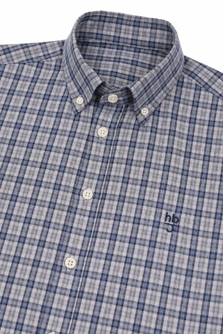 Chemise regular - Bleu marine et gris