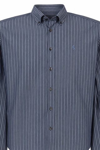 Chemise regular - Bleu marine et blanc