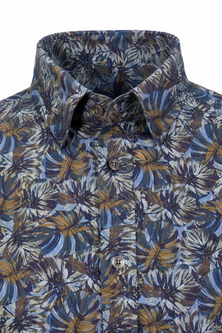 Overhemd - Blauw en Beige