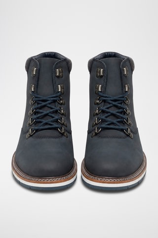 Boots en cuir - Bleu foncé