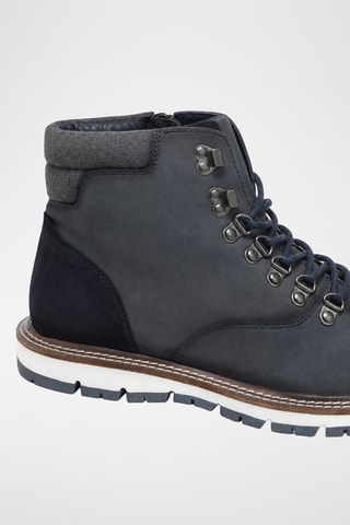 Boots en cuir - Bleu foncé