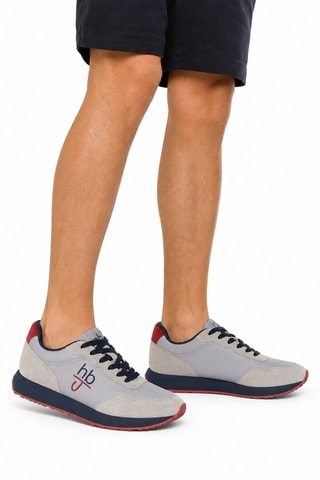 Baskets en cuir - Gris clair