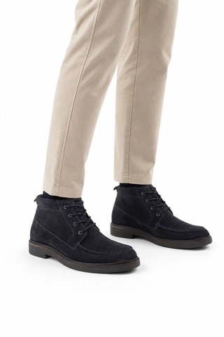 Derbys en cuir - Bleu foncé