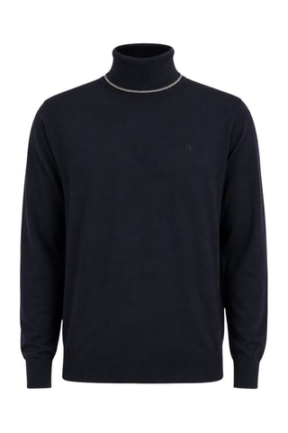 Pull en mérinos - Bleu foncé