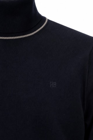 Pull en mérinos - Bleu foncé