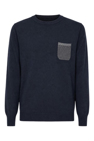 Pull en laine - Bleu foncé chiné