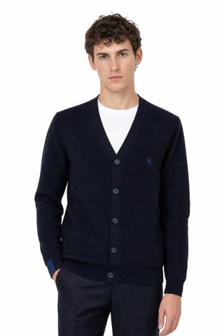 Gilet en laine et cachemire - Bleu marine