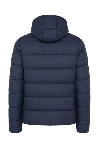 Gewatteerde jas met capuchon - Donkerblauw