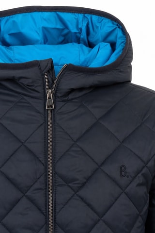 Gewatteerde jas met capuchon - Donkerblauw