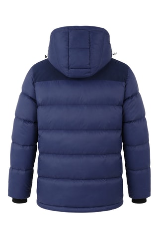 Gewatteerde jas met capuchon - Marineblauw
