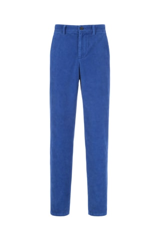 Chino carotte en velours - Bleu roi