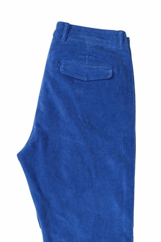 Chino carotte en velours - Bleu roi