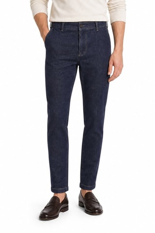 Pantalon carotte en jean - Bleu marine