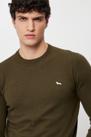 Pull en laine - Vert olive - Harmont & Blaine