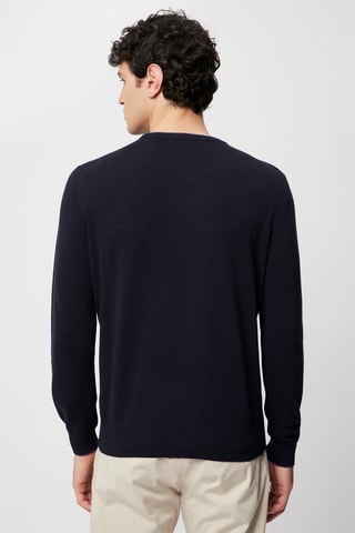 Pull en laine et cachemire - Bleu foncé - Harmont & Blaine