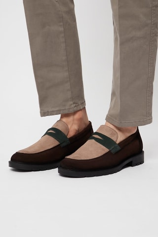 Mocassins en nubuck - Marron et beige - Harmont & Blaine Jeans