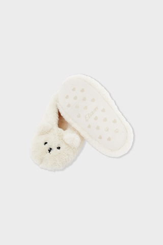 Pantofole con orecchie Doudi - Ecrù