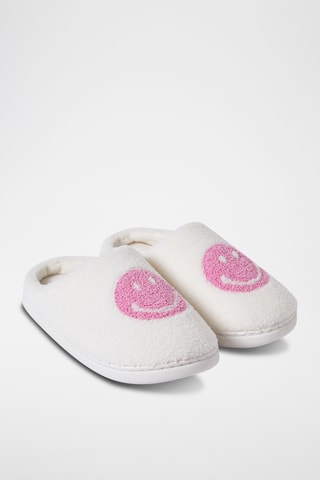 Pantoffels Smiley - Ecru