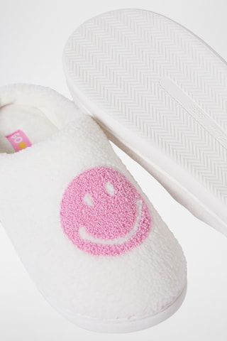 Pantoffels Smiley - Ecru