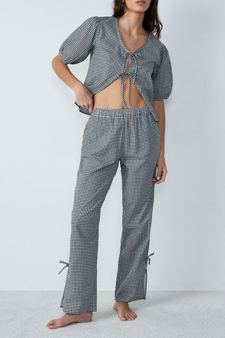 Pantalon Poupi - Blanc et bleu marine