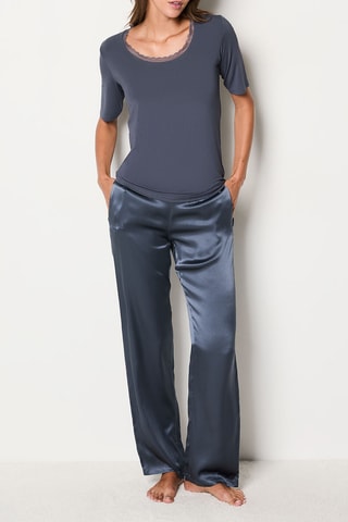 T-shirt de pyjama Warm Me Up Lace - Gris foncé - MASQUE INCOHERENCE
