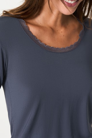 T-shirt de pyjama Warm Me Up Lace - Gris foncé - MASQUE INCOHERENCE