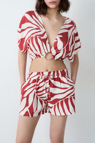 Crop top de pyjama Kalio - Bleu - MASQUE INCOHERENCE
