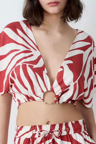 Crop top de pyjama Kalio - Bleu - MASQUE INCOHERENCE