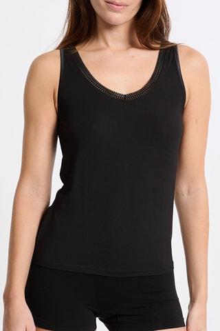 Canotta pigiama Warm Up Lace - Nero