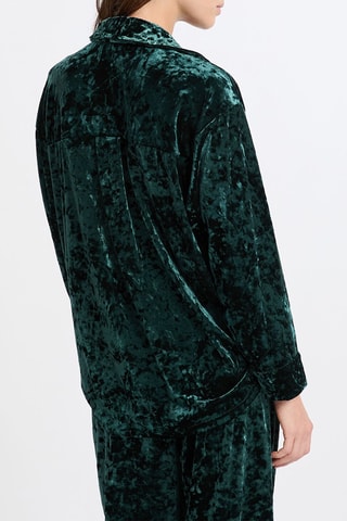 Camicia pigiama in velluto Fayewn - Verde smeraldo