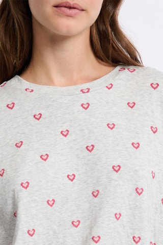 T-shirt de pyjama Paisha - Gris chiné