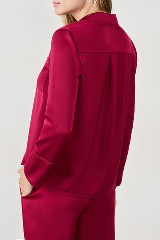 Pyjamablouse Erike - Bordeauxrood