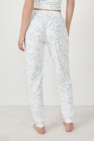 Pantaloni sportivi pigiama Dowy - Bianco