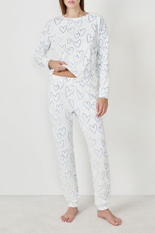 Pantaloni sportivi pigiama Dowy - Bianco