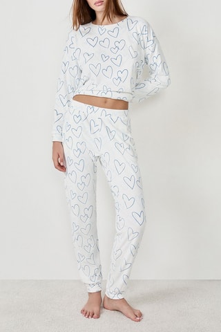Pantaloni sportivi pigiama Dowy - Bianco
