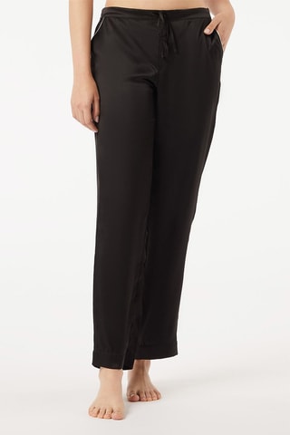 Pantalon de pyjama en soie Milky - Noir